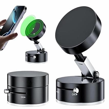 OXUX Magnetic Mobile Holder for Car Dashboard – Strong Suction Phone Stand for Car | 360° Rotating | Car Accessories for Dashboard | Hands-Free Phone Holder Mount – Black